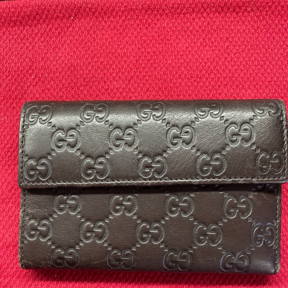Gucci Black Embossed Leather Wallet